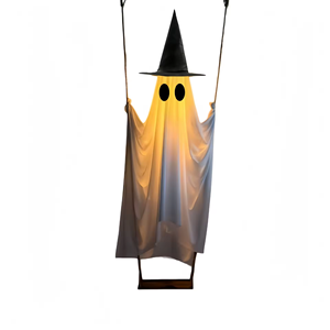 Decorazione di <span class=keywords><strong>Halloween</strong></span>: Fantasma Sospeso a Dondolo, Fantasma Luminoso Carino per Esterni, Decorazione per Feste e Festività - Product Image 3