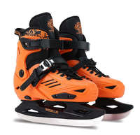 Patins à glace récréatifs avec embout anti-collision, système de laçage rapide et boucle, intérieur lavable, pour jeunes et adultes