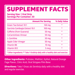 Tiras Orales Quemagrasas Premium para Mujeres, Favorece el Metabolismo y el Sistema Digestivo, Suplemento Dietético - Product Image 6