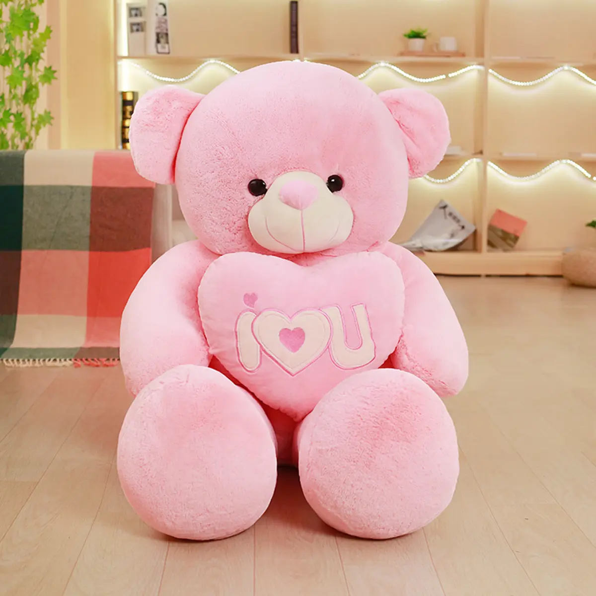 San Valentín-oso de peluche con corazón, regalos para novia, oso de peluche grande de 50/75/95/135cm