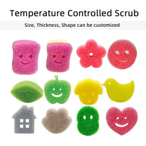 Spons Cuci Piring Hengfeng Smile Magic <span class=keywords><strong>Scrubber</strong></span>, Lembut di Air Hangat, Keras di Air Dingin, Kontrol Suhu, Spons Dapur - Product Image 6