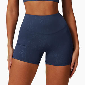 2025 haute Impact LULU mode femmes Shorts de sport à séchage rapide avec motifs d'estampage à chaud 4 couleurs Options femmes Yoga Shorts - Product Image 1