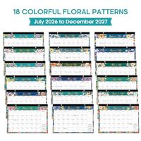 Calendrier de bureau personnalisé avec logo 2027, reliure spirale, planificateur 18 mois, agenda quotidien, carnet, cadeau pour le bureau ou la maison, calendrier mural