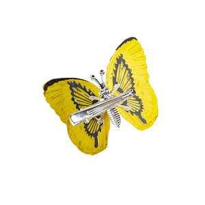 Papillons artificiels en plumes de 12 cm, décorations colorées pour pots de fleurs pour Pâques, Noël, Halloween, Nouvel An, Saint-Valentin - Product Image 2