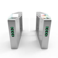 Barrera de Acceso Abatible de Acero Inoxidable 304 con Control de Acceso por RFID, Código QR y Reconocimiento Facial, 35 Personas/min, IP65, para Metro y Turismo