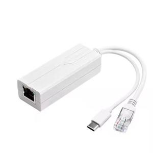 แหล่งจ่ายไฟเครือข่าย 48V ถึง 2.4A Type-C Poe Ieee802.3af/at 10/100Mbps Rj45 สำหรับระบบกล้องวงจรปิด สวิตช์เครือข่าย 2.4A - Product Image 1