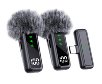 Mikrofon Lavalier Nirkabel untuk iPhone Android Kamera DSLR Smartphone Gaming Youtube Perekaman Video Streaming