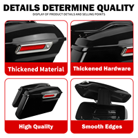 Valises latérales rigides pour moto avec serrures et clés, sacoches pour Harley Touring Road King Glide 2014-2023