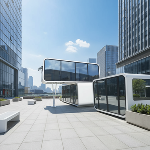 ผู้ผลิตบ้านคอนเทนเนอร์แบบโมดูลาร์ บ้านวิลล่าหรูสองชั้นแบบกำหนดเองพร้อมผนังกระจก ได้รับการรับรองมาตรฐาน CE สำหรับตลาดยุโรป - Product Image 3