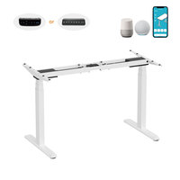 Ordinateur moderne intelligent Bureau debout Noir Table ergonomique réglable en hauteur à double moteur Table électrique assise avec contrôle par application