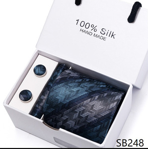 5 pezzi in poliestere stampato Tie Set Business formale scatola regalo da uomo <span class=keywords><strong>per</strong></span> la festa del papà - Product Image 6