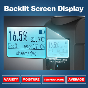ZESHUN MG-Pro Tragbares Thermo-Hygrometer Feuchtigkeitsmessgerät mit Hochhelligkeits-LCD <0,5% Genauigkeit Misst 40 Arten von Getreide - Product Image 3