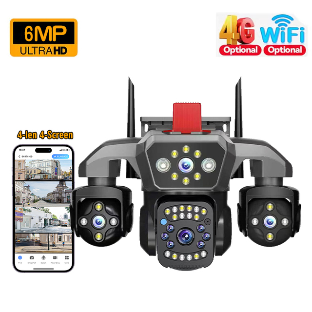 2026 Latest Design Factory Price 8MP Dual Lens PTZ Wifi Camera 10X Zoom Auto Tracking CCTV Security Camera for Warehouse/Garage