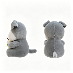 Lindo Peluche de Perrito Gris, Kawaii Schnauzer, Juguete de Peluche con Coco Verde, Peluche Suave para Regalo de Cumpleaños, 25/32/42cm - Product Image 2