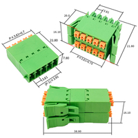 Bloc de bornes mâle-femelle à double rangée avec connecteur à ressort et verrouillage à profil bas en PA66 de 3,81 mm, directement de l'usine, pour applications en ligne