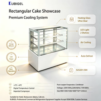 Réfrigérateur commercial KUBIGEL KBS903V-M à température unique, en verre et acier inoxydable, avec refroidissement par air et bar automatique