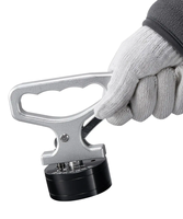 Alat Pickup magnetik portabel, alat pengangkat magnetik permanen dan penanganan pelat baja Magnet kapasitas tarik 30kg