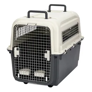 Factory Direct Hoopet XXL Large Pet Dog Aircraft Cage Carriers With Wheel