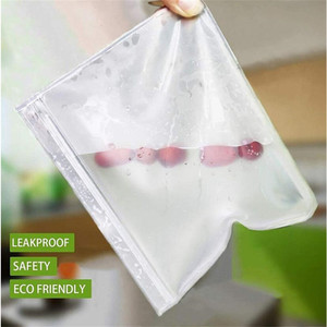 Hot Sale Eco Friendly Leakproof Freezer Liquid silicone food <b>bag</b> <b>zip</b> lock <b>bags</b> Reusable silicone food vacuum storage <b>bags</b> - Product Image 4