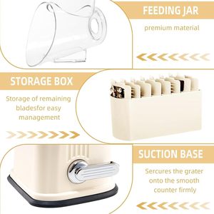 Wholesale 5 in 1 Kitchen Gadget Rotary Cheese Grater Slicer Multifunctional Manual Slicer <b>Vegetable</b> <b>Shredder</b> - Product Image 5