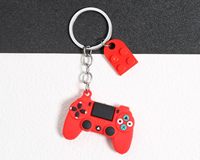NOVISON Gantungan Kunci PVC Kustom Gamer - Hadiah Bergaya untuk Penggemar Gamer di Berbagai Platform (Hitam Merah)