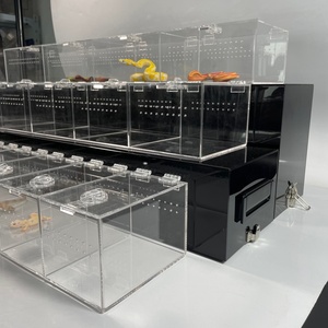 Transparent Acrylic Reptile Breeding Box Reptile Enclosure Lid for Lizard Spider Snake Reptile <b>Display</b> <b>Case</b> Terrarium - Product Image 4