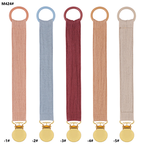 Solid Beech <strong>Wood</strong> Fabric String Pacifier <strong>Clip</strong> Custom Dummy Safe Cotton <strong>Teether</strong> for Newborn Infants and Babies Age Group Child - Product Image 2