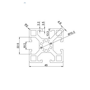 China fabricante OEM 45x45mm 4545A alumínio T-entalhado perfil métrico série 45 simulador de corrida 2020 3030 4040 4545 #8132 - Product Image 4