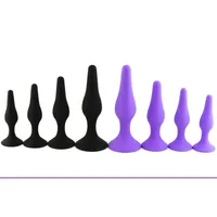 Offre Spéciale : Ensemble de Plugs Anaux en Silicone – Jouets Sexuels Anaux Souples pour Adultes avec Ventouse, Quatre Tailles – Plugs Anaux pour Hommes et Femmes, Masturbation