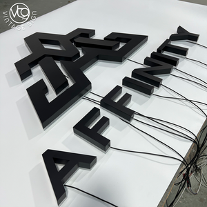 Insegne Luminose LED Personalizzate con Retroilluminazione Nera, Logo 3D in Metallo <span class=keywords><strong>per</strong></span> Uffici, Aziende e Negozi - Product Image 2