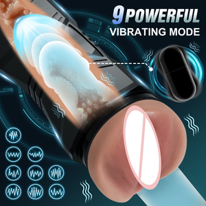 2.23lb marrone con 5 velocità di succhiamento e 9 velocità vibrazione tasca figa adatto per l'orgasmo maschile masturbazione giocattoli del sesso aereo tazza - Product Image 2