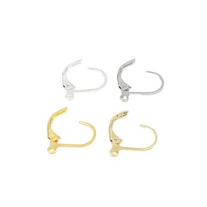 18K gold-plated copper small <b>earrings</b>, D-shaped copper French <b>hook</b>, 14K gold-plated <b>earrings</b>, handmade <b>earrings</b>, material A35. - Product Image 5