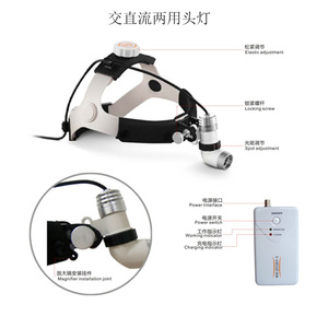 Lámpara Frontal LED Portátil Ultraligera de Doble Uso AC/DC, Fuente de Luz COB de Alto Brillo, Diseño con Clip para Uso Dental y ORL - Product Image 5