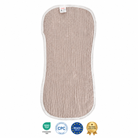 Lingette à épaules pour bébé 100% coton certifié OEKO-TEX, mousseline froissée douce et absorbante, 50x25cm, forme cacahuète pour nouveau-né
