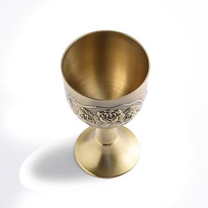 Nuevo Vaso Julep de Latón Sólido con Diseño Antiguo Grabado a Mano, Color Dorado, para Decoración de Bodas - Product Image 2