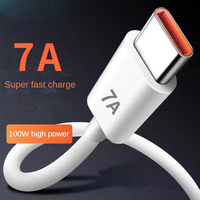 Cable de Carga Superrápida USB Tipo C 7A para Huawei P40 P50, Cable de Datos de Carga Rápida para Xiaomi Mi 12 Pro Oneplus Realme