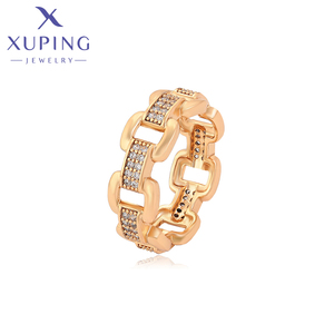Muslimex Xuping Jewelry simplicity elegant ring 18K gold color Women ancient luxury royal personality romantic sweet ring - Product Image 1