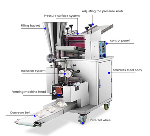 Máquina Semiautomática para Hacer <span class=keywords><strong>Tamales</strong></span>, Vaporera Comercial para Empanadas, Rollitos Primavera, Gyozas y Dumplings para Pequeños Negocios - Product Image 4