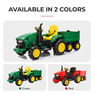 Tractor Eléctrico para Niños con Remolque Grande y Control Remoto, Batería <span class=keywords><strong>de</strong></span> 12V, Plástico - Product Image 2