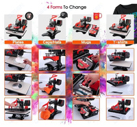 Mesin Transfer Panas Combo Harga Murah Kualitas Tinggi 11 in 1 untuk Mug, Kaos, Pulpen, Topi, P8100-5in1 6 in 1 8 in 1