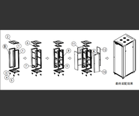 Armoire de serveur de centre de données de haute qualité de 19 pouces, armoire réseau DDF 22U sur pied avec ventilateurs de refroidissement