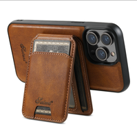 Étui de protection antichoc en cuir PU avec béquille pour iPhone 17, 16 Pro Max, 14, 15 – Idéal pour usage professionnel