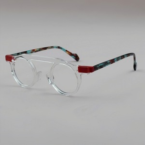 Nuovi <span class=keywords><strong>Occhiali</strong></span> da Vista Retrò Sicuri Stile Ins Montatura Piccola in Acetato a Tinta Unita <span class=keywords><strong>Occhiali</strong></span> <span class=keywords><strong>Sottili</strong></span> Ingrosso Logo Personalizzato - Product Image 2