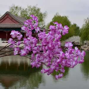 Ramas de Flor de Cerezo Artificial <span class=keywords><strong>Sakura</strong></span> de Seda al Por Mayor para Decoración de Bodas - Product Image 5