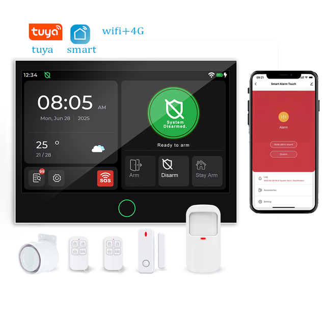 Source Factory Price Portable GSM 4G WiFi ABS Tuya Smart Wireless Home Alarm Security System