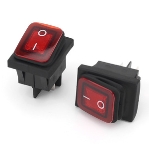 Rocker chuyển đổi LED on off 30A/250V nặng 4 pin dpst IP67 12V 220V 30x22 kín không thấm nước Thuyền biển chuyển đổi chuyển đổi chuyển đổi - Product Image 4