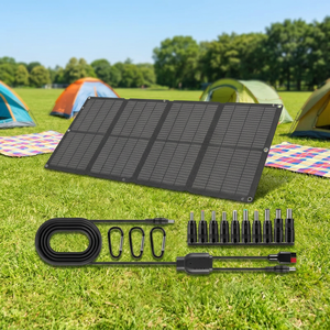 ALECTER Kit de Panel Solar Ultra Plegable de 60W, Módulo Fotovoltaico de Energía Verde Resistente a la Intemperie, Fuente de Alimentación Portátil para Camping, RV y Actividades al Aire Libre - Product Image 1