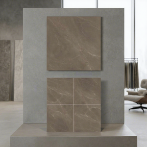 Azulejos de Porcelana Esmaltada Digitalmente de 1200x1200 mm, Diseño de Losa de Mármol Pulido Aramani Gold, Azulejos para Piso - Product Image 3