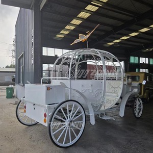 Charrette électrique personnalisée en forme de citrouille, sans chevaux, pour cérémonie de mariage, visite de parc, événement, défilé, décoration - Product Image 3