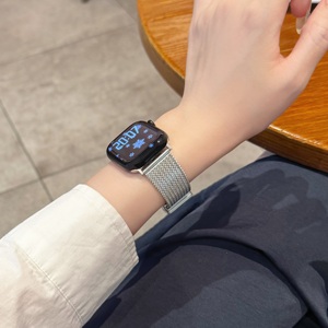 Bracelets de montre en acier inoxydable à boucle magnétique en maille milanaise pour <span class=keywords><strong>Apple</strong></span> <span class=keywords><strong>Watch</strong></span> Series 11 10 42 46 40 49 mm, <span class=keywords><strong>bracelet</strong></span> de poignet, <span class=keywords><strong>bracelet</strong></span> de montre - Product Image 6